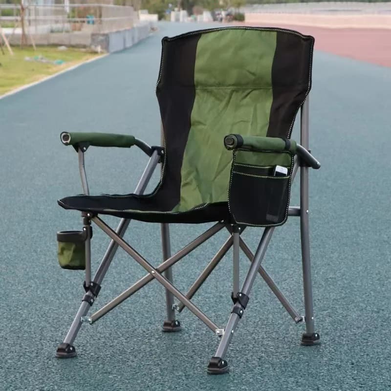Grand fauteuil de pêche pliant dossier haut - Confort premium pour sessions de pêche prolongées