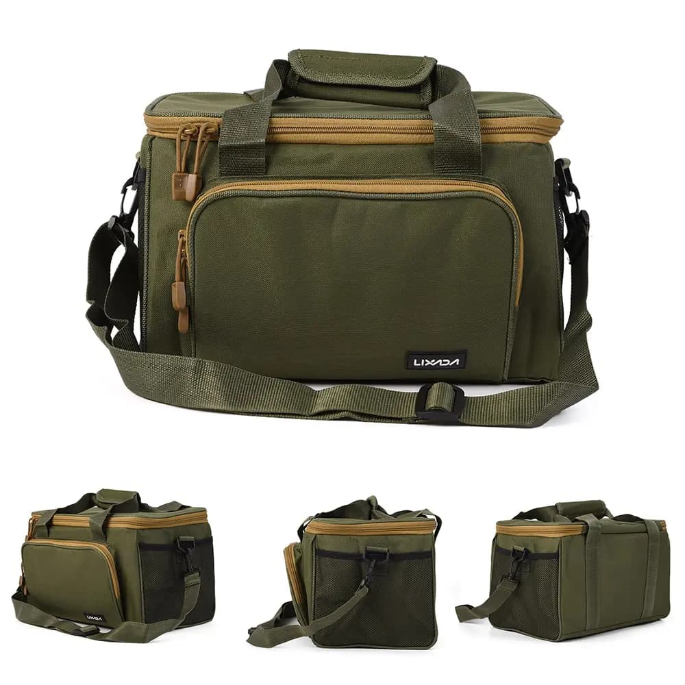Sac épaule pêche homme Lixada rangement leurres - Accessoire matériel pêche sac à dos