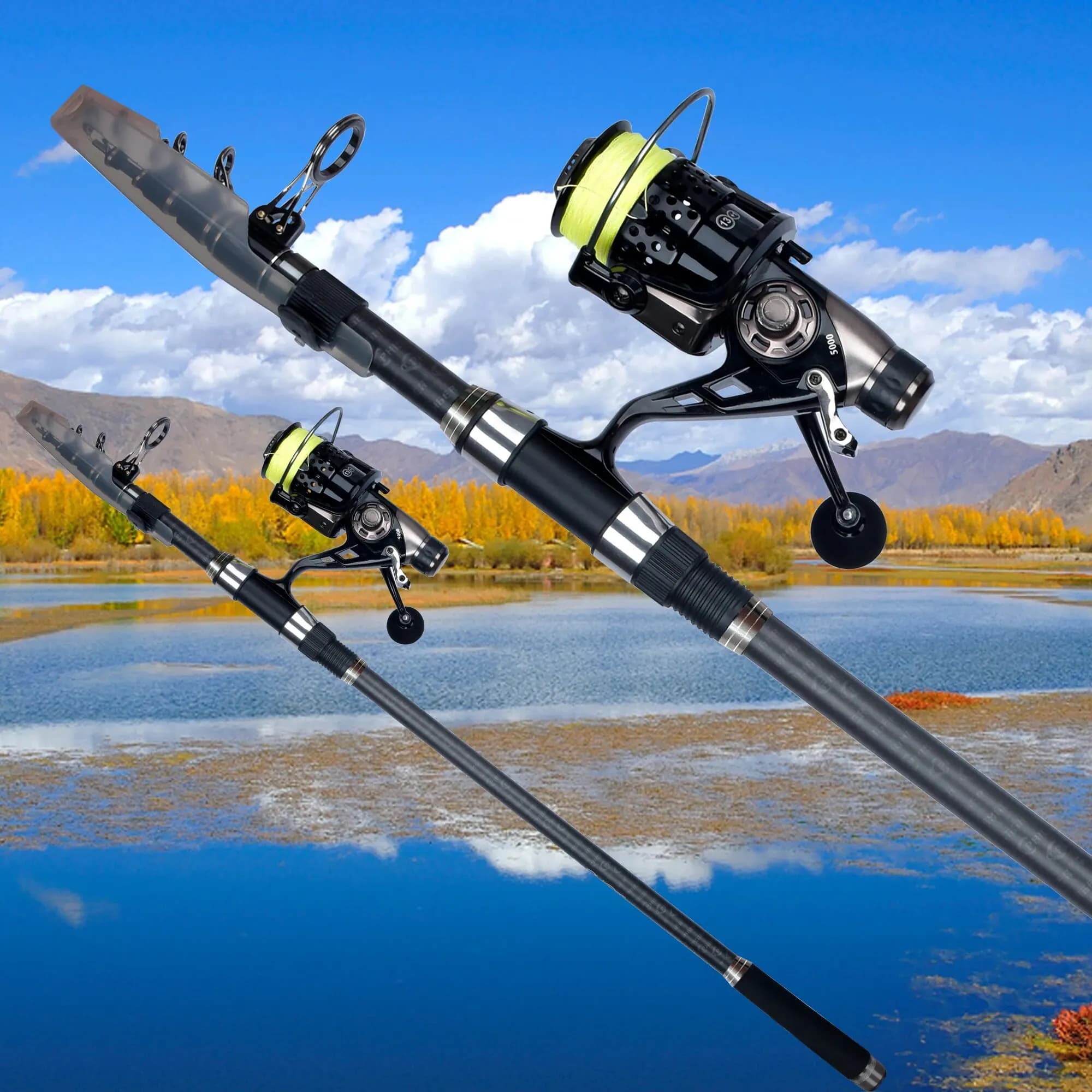 Canne télescopique surf casting PHISHGER 3.6m 4.2m 4.5m puissance 80-150g carbone 30T voyage pêche plage shore