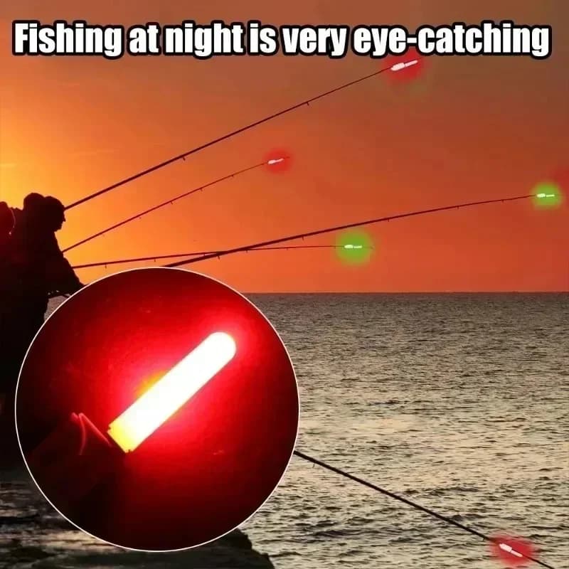 Lampe LED amovible étanche pour canne à pêche lumineuse avec batterie CR425 pour pêche de nuit