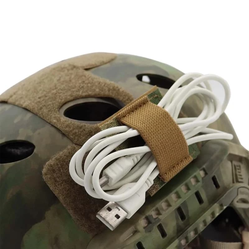 Organisateur câble casque audio tactique - Sangle élastique rangement fil intercom pêche