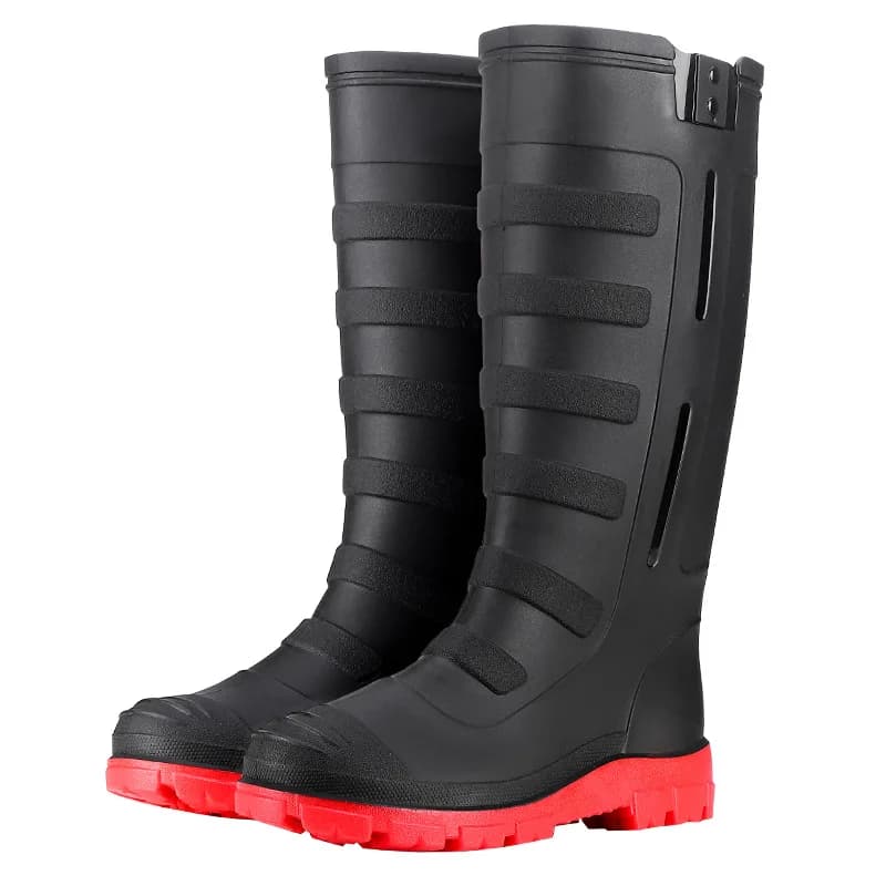 Bottes de pêche homme haute tube imperméables antidérapantes pour toutes saisons - Chaussures de travail