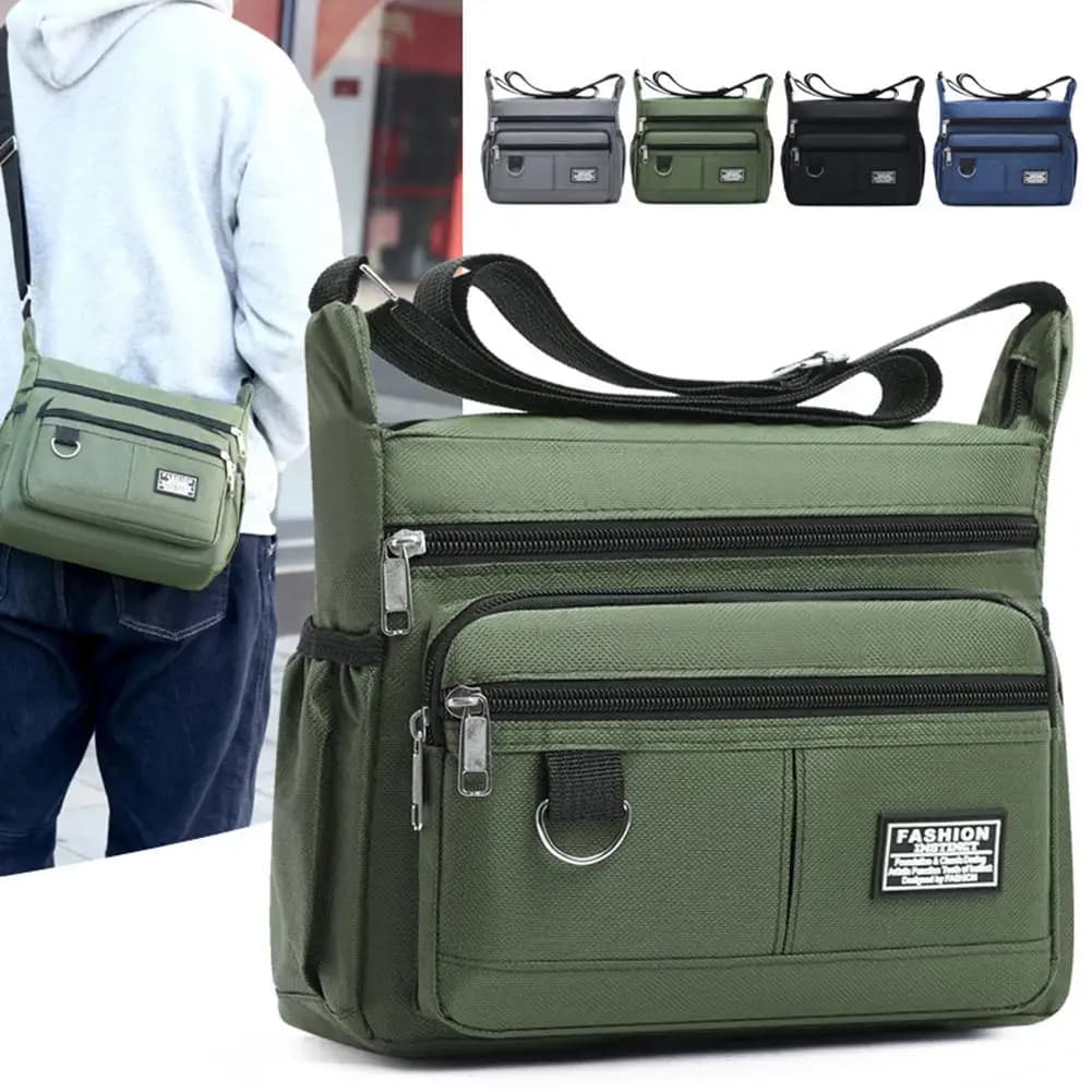 Sac bandoulière homme grande capacité multi-poches - Sac pêche bandoulière professionnel et tendance