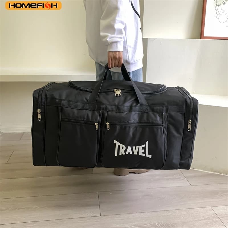 HOMEFISH Travel Bag Foldable Large Capacity Waterproof Business Sports Handbag W