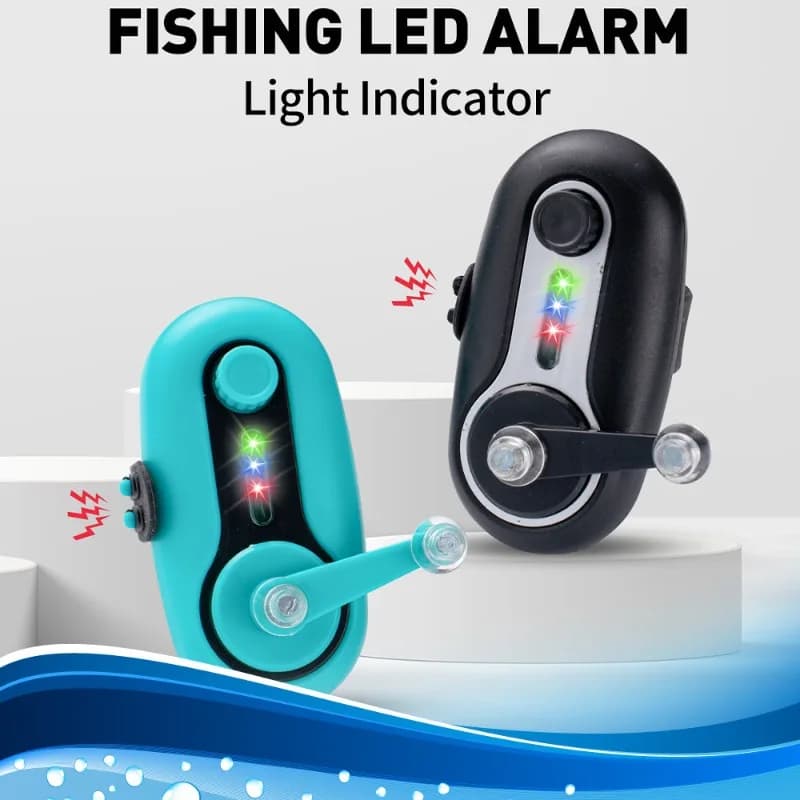 Alarme de touche électronique avec son et lumière - Pince pour canne à pêche de nuit et jour