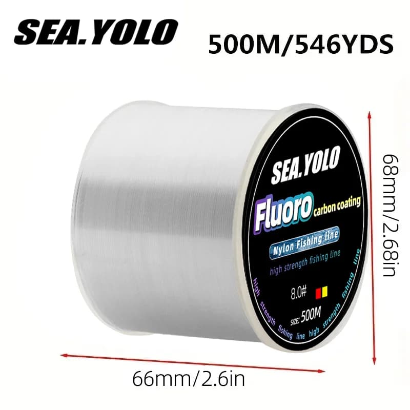Ligne fluorocarbone 500M 3.57-26.45LB 0.145-0.45mm super souple Japon pour carpe - Fil plongeant