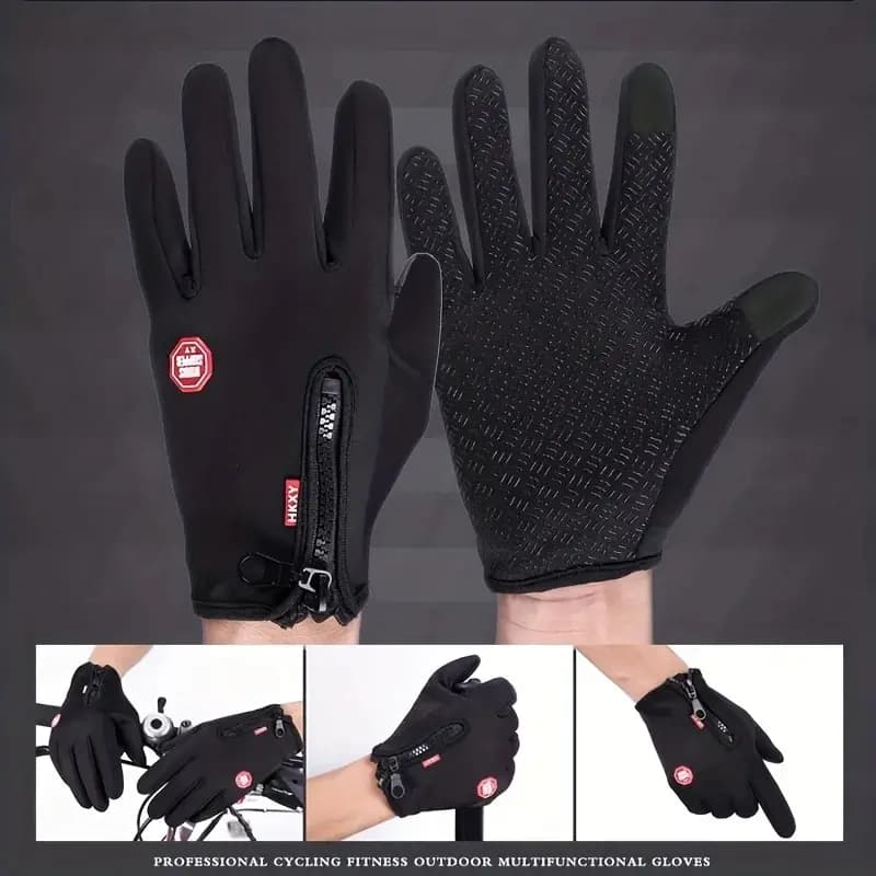 Gants vélo outdoor anti-dérapant - Chaleur hiver automne protection mains pêche froid