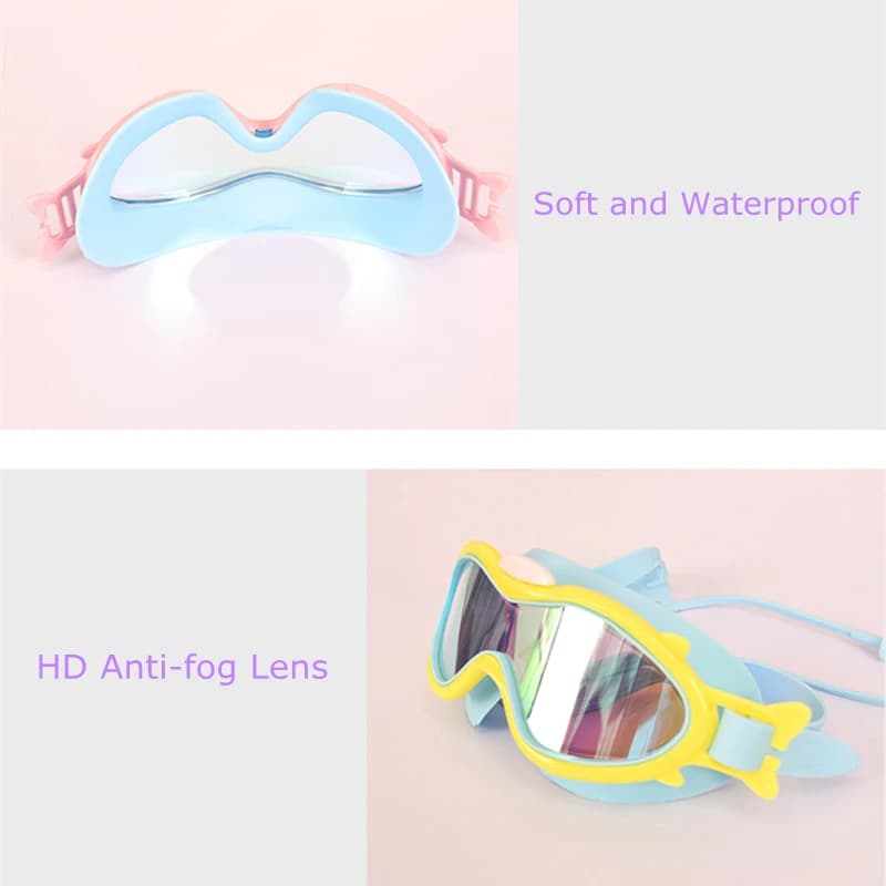 Lunettes de natation enfants professionnelles 4-15 ans - HD waterproof anti-buée UV - Équipement plongée