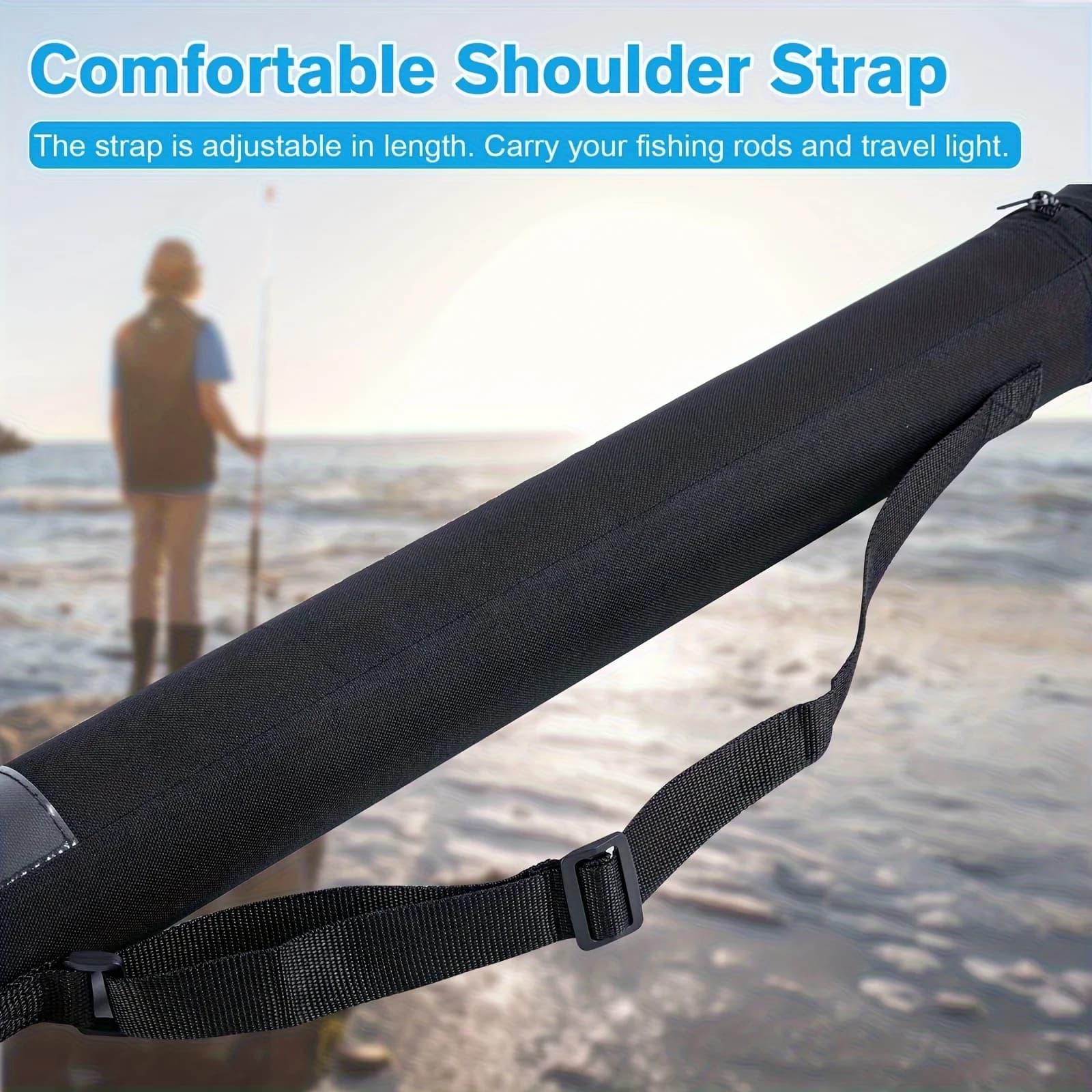 Tube de protection pour canne à pêche portable Goture, résistant aux chocs, sac de voyage pêche