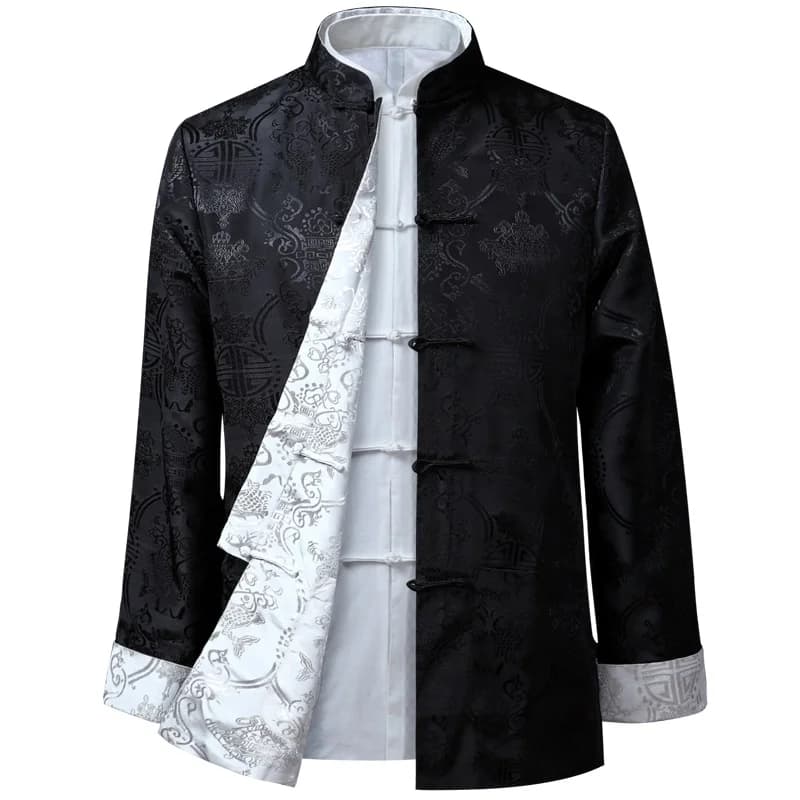 Chemise dragon chinois homme traditionnelle - Veste Hanfu pêche cérémonielle style asiatique élégant