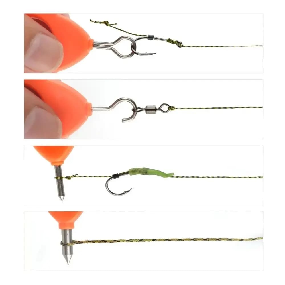 Outil nœuds pêche 4 en 1 Hirisi - nœudeuse portable pour montages carpe et D-rig rapides