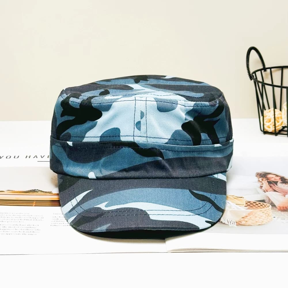 Casquettes camouflage printemps-été - Modèles plats unisexe pour pêche décontractée et camping