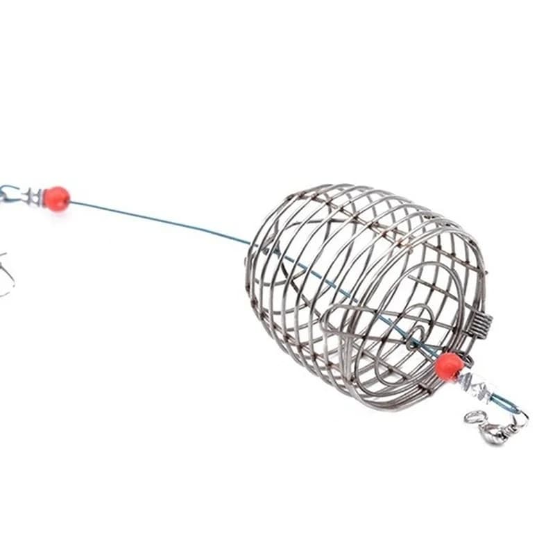 Cage à appâts de pêche feeder en acier inoxydable, 3 tailles S M L pour amorçage précis