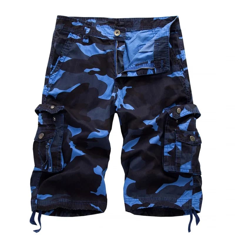 Short camouflage ample homme grande taille pêche - Modèle 5 poches confort travail taille 083