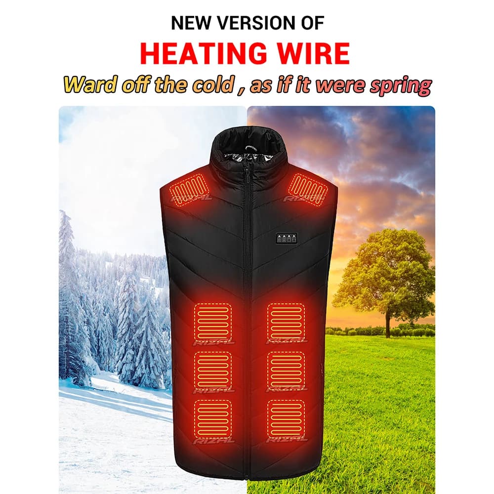 Veste chauffante homme intelligente 27 zones - 4 commandes 3 températures - Randonnée hiver travail