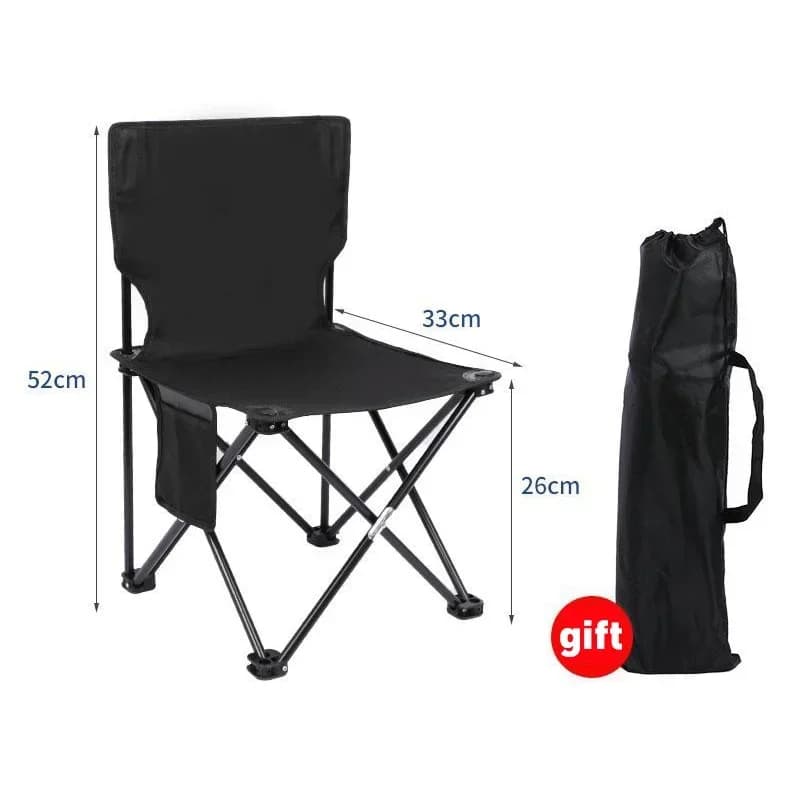 Chaise pliante outdoor avec sac rangement - Siège pêche voiture léger portance forte confort