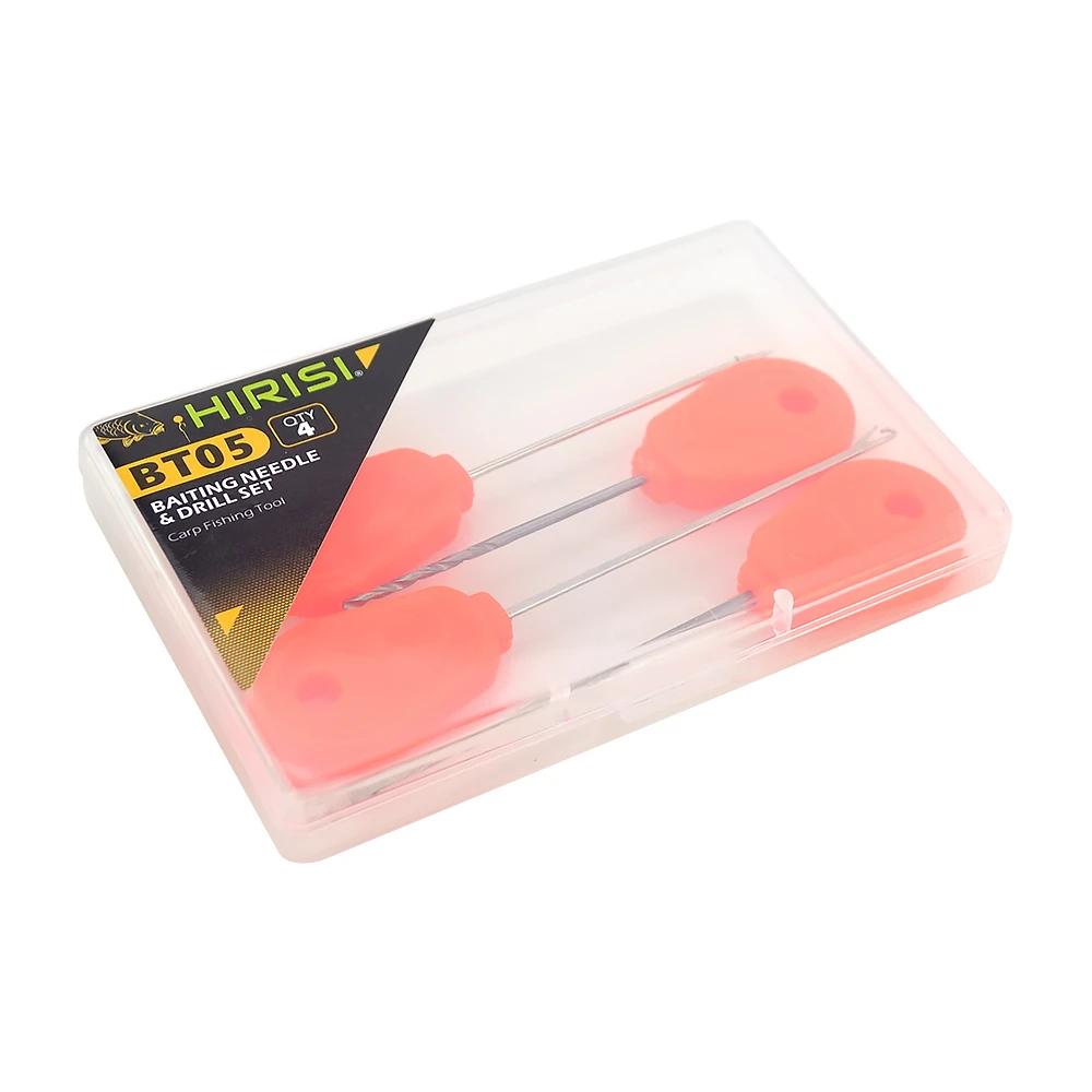 4 aiguilles à amorce carpe avec boîtier outils appâts pêche accessoires BT05 pour montages précis