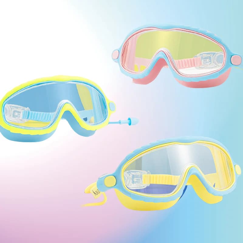 Lunettes de natation enfants 3-15 ans anti-buée étanches grand champ vision HD piscine mer