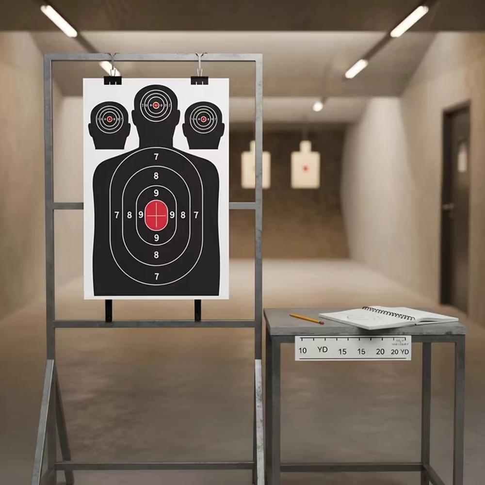 10 cibles papier silhouette 30x45cm pour stand tir pêche arc pistolet fusil - Accessoire polyvalent