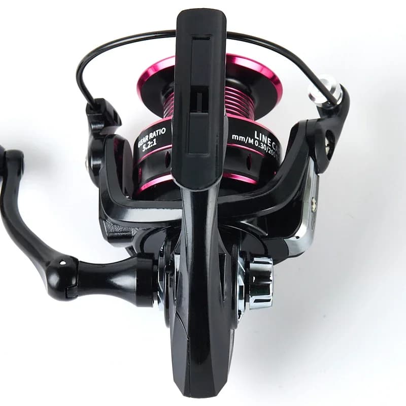 Moulinet spinning 8KG-12KG max drag, carrosserie métal, ratio 5.2:1, pour pêche eau douce et salée