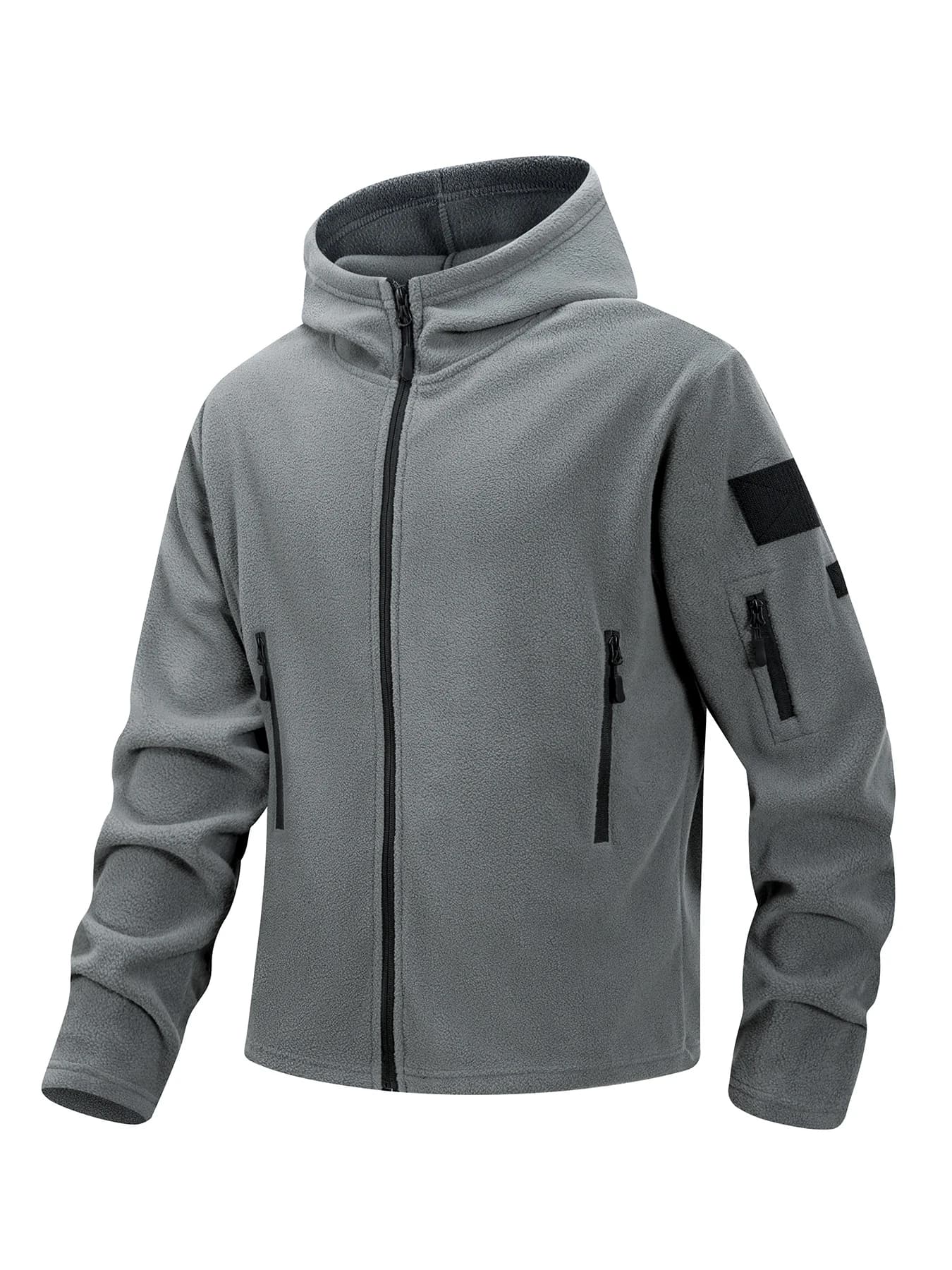 Veste de pêche polaire tactique chaude avec capuche - Taille S-3XL pour pêche hivernale