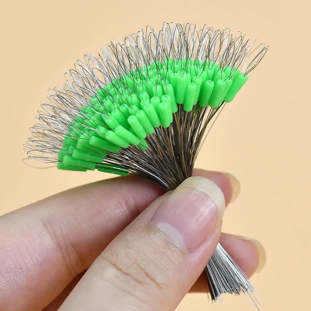 300 stops ligne pêche silicone cylindre ovale - Arrêts flotteurs plombs élastiques équipement montage