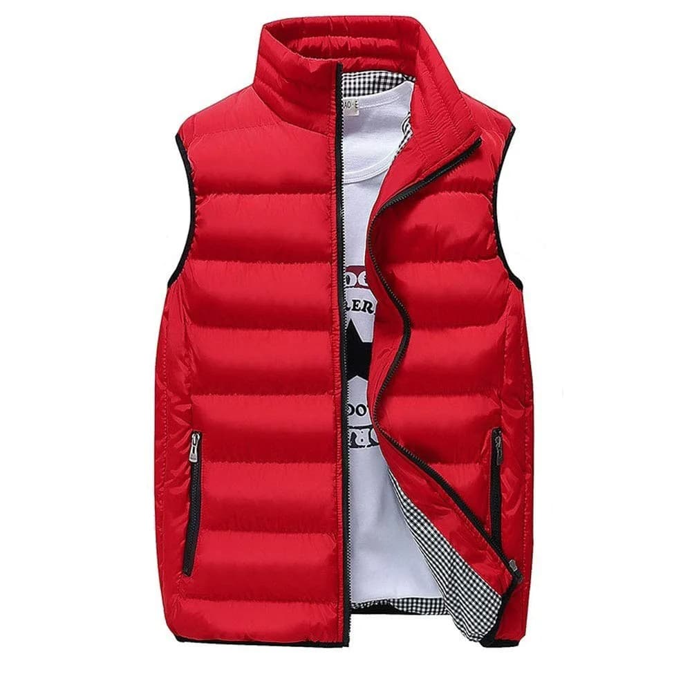 Gilet homme coupe-vent sans manches - Veste polaire épaisse pour pêche hiver confortable