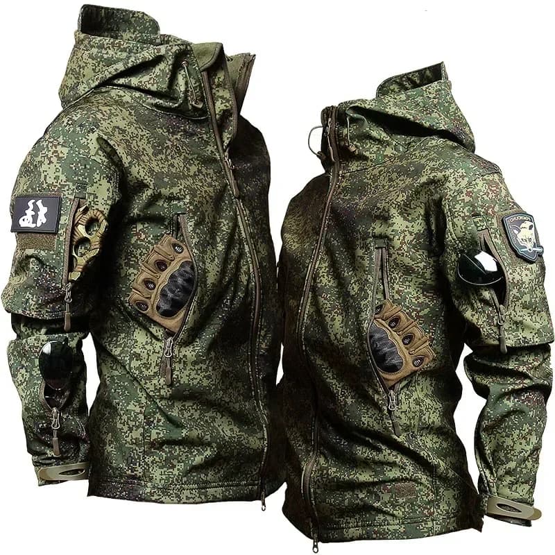 Set entraînement camouflage RU - Tenue pêche respirante automne avec t-shirt et pantalon cargo pratique
