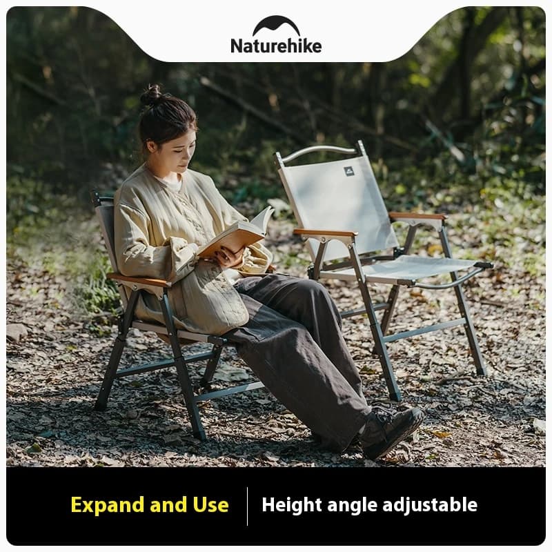 Chaise de camping réglable Naturehike en tissu Oxford 600D - Siège pliant portable pour pêche et voyage