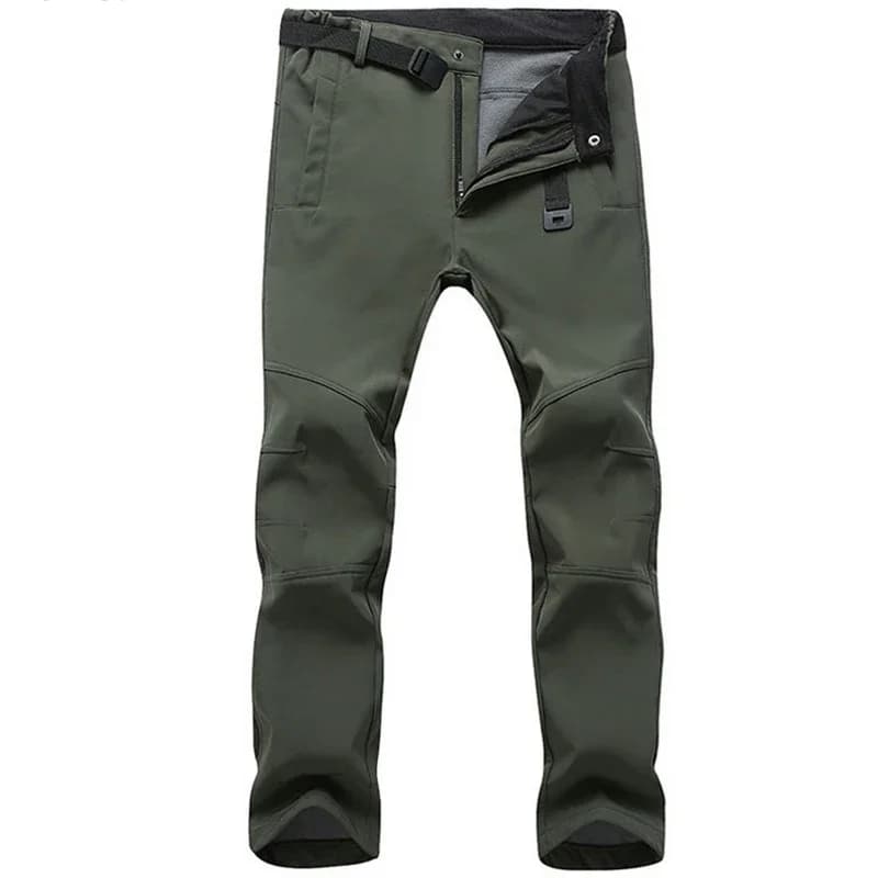 Pantalon stretch imperméable hiver épais polaire - Pêche casual chaud windbreaker sweatpants homme tactique