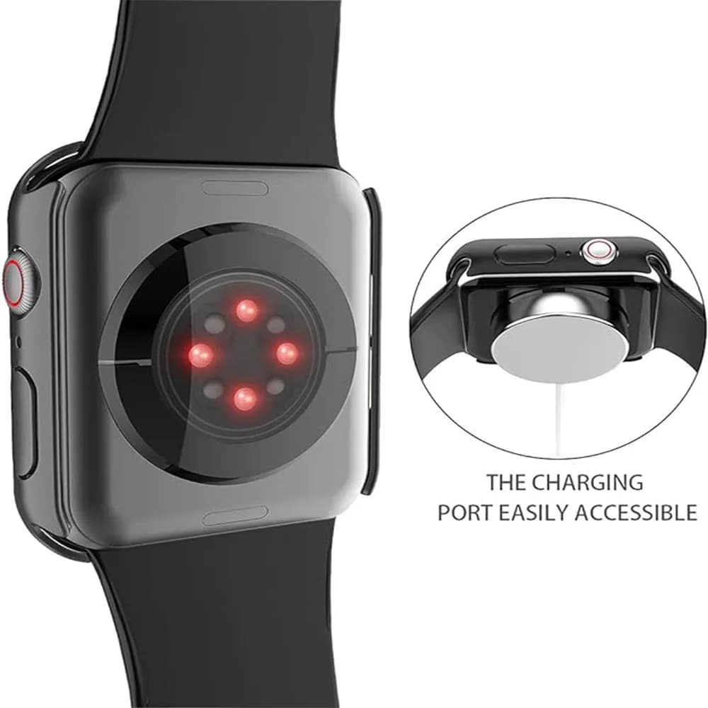 Verre trempé + coque PC pour Apple Watch Ultra 3 2 - protection complète pêche