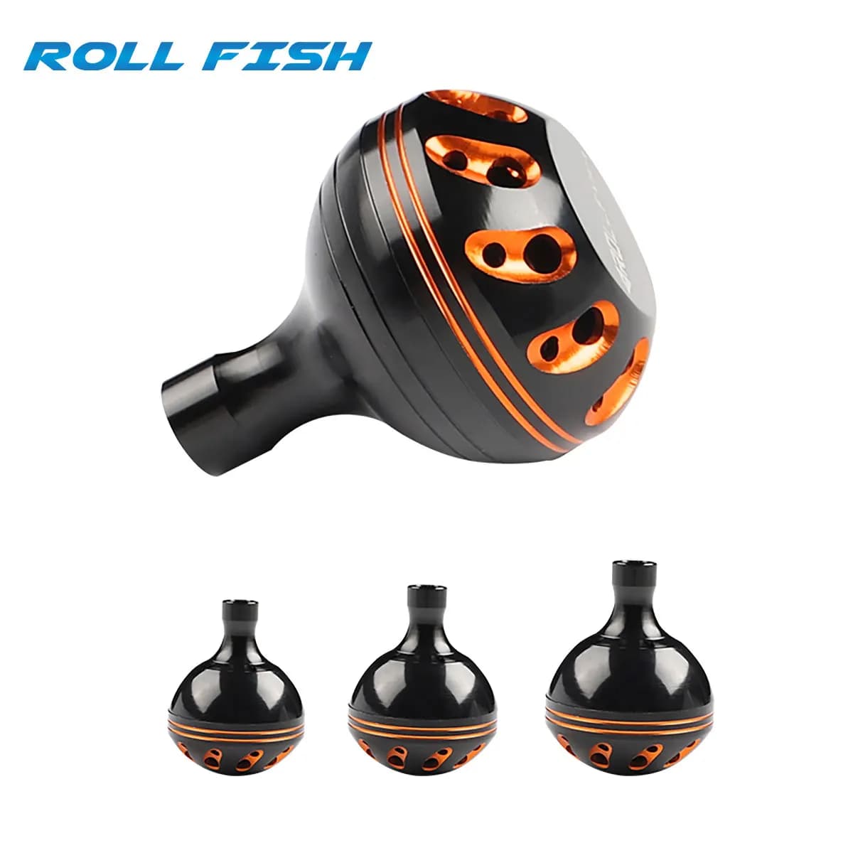 Poignée manivelle moulinet pêche ROLLFISH métal bouton bras rocker ergonomie modification équipement