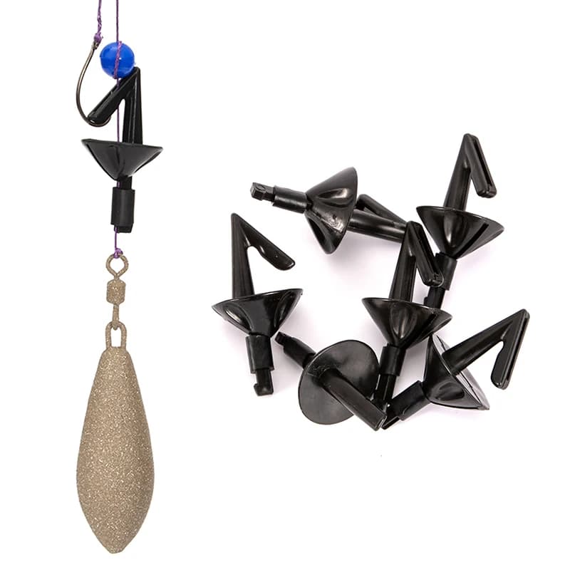 20 pièces boucliers appâts impact pêche mer - Support appât clip plastique décrochage facile