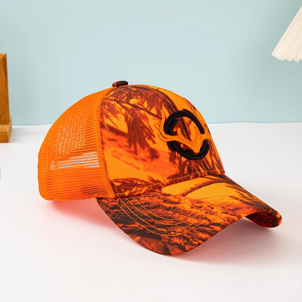 Casquette baseball bois de cerf brodé camouflage pêche tactique maille respirable casual
