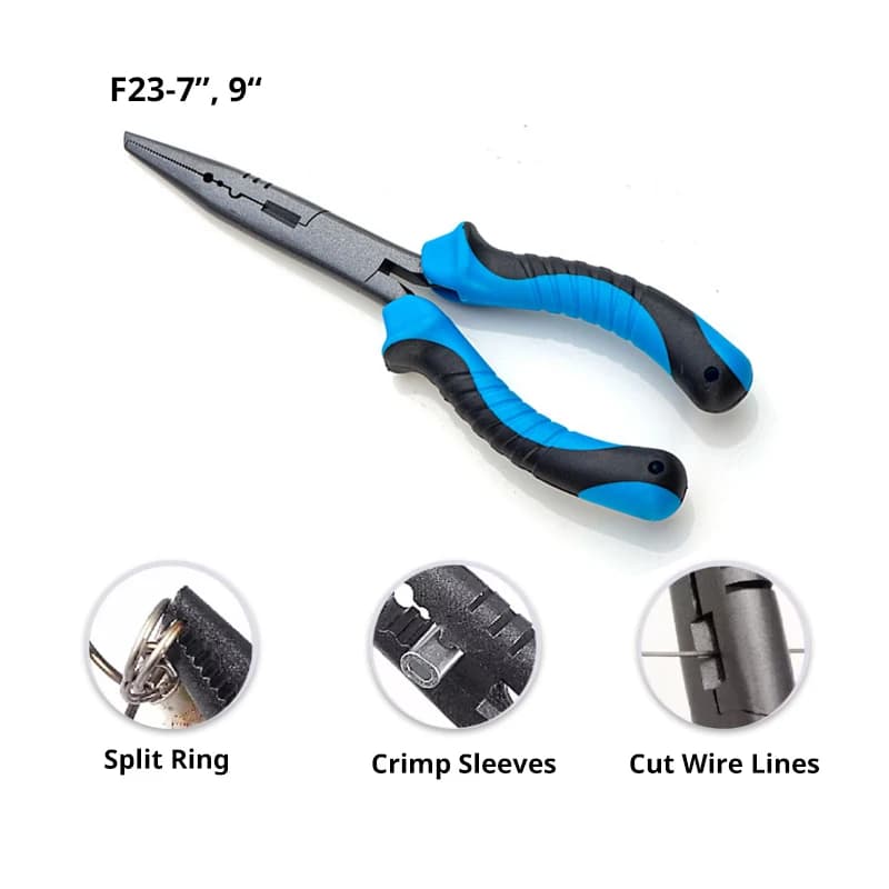 Pinces de pêche long bec acier inoxydable - Outil multifonction dégorgeoir pour pêche mer et eau douce