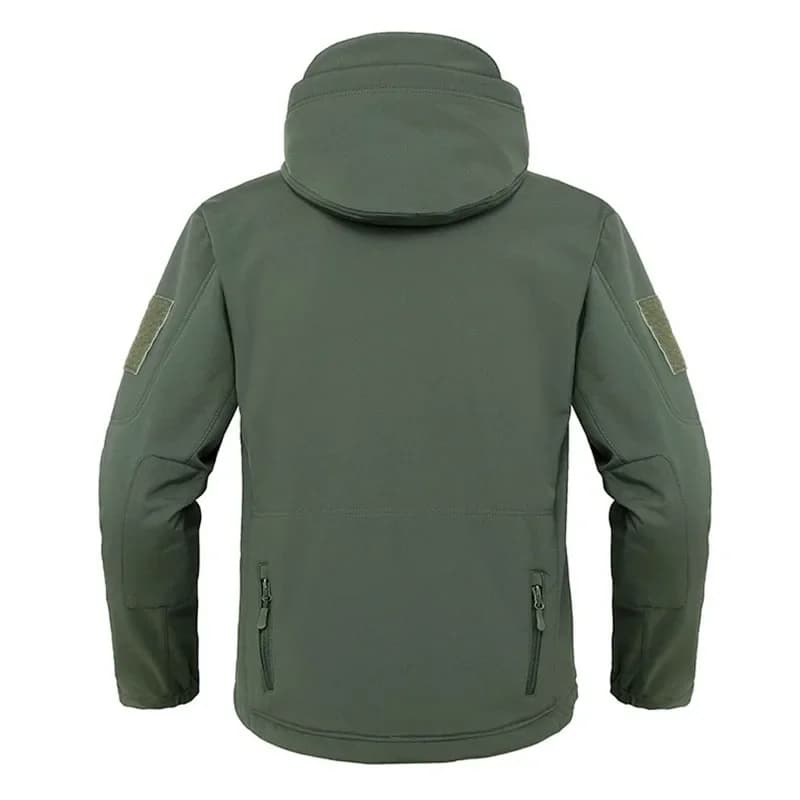 Veste militaire soft shell homme - Imperméable coupe-vent tactique avec capuche bomber
