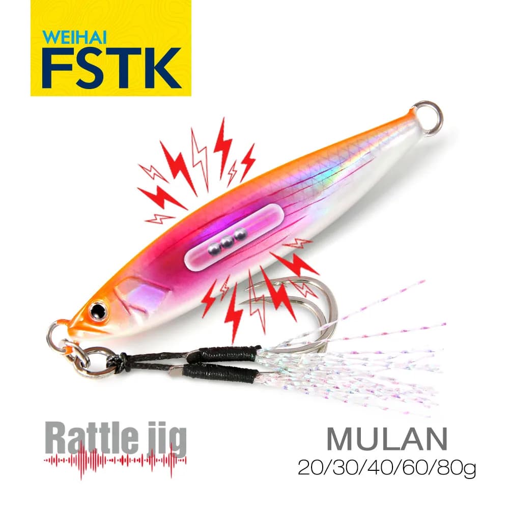 Leurre de pêche FSTK 2024 avec cuiller et hameçon pour lancer long, leurres à secousse 20g