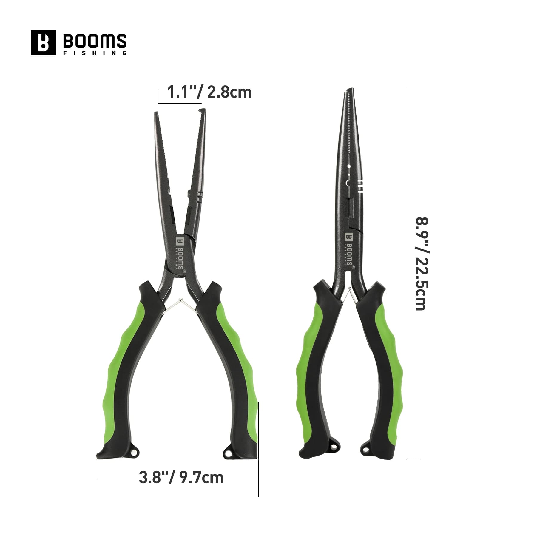 Pinces multifonctions pêche F03 Booms Fishing 23,5 cm acier inoxydable coupe-ligne et ciseaux