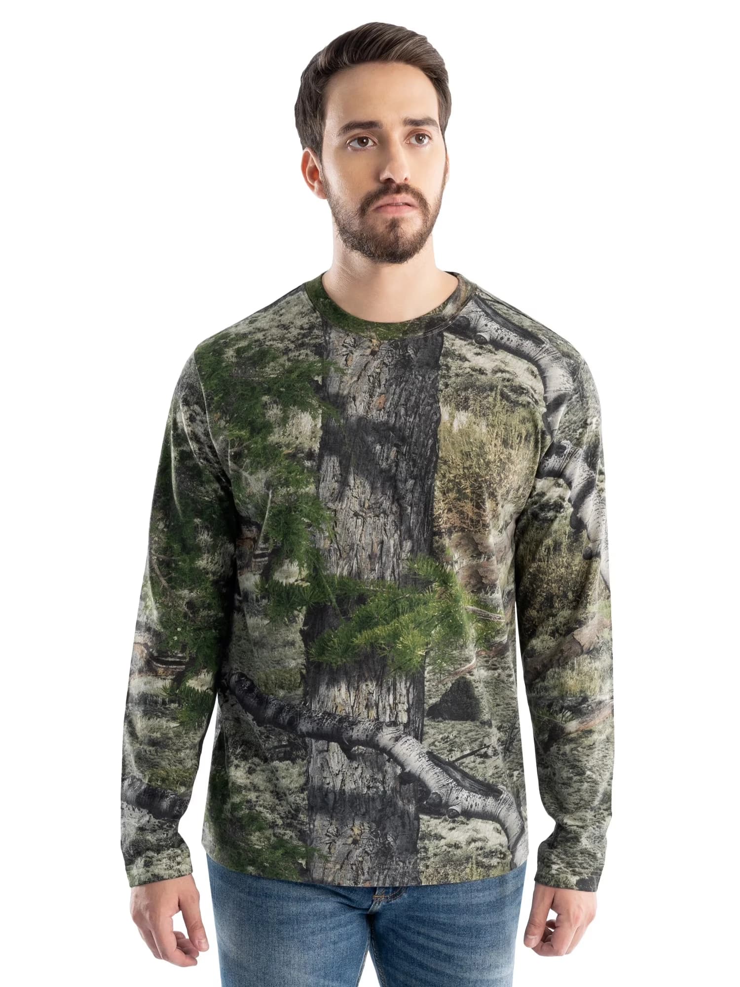 T-shirt camouflage homme pêche et chasse - Manches longues légères séchage rapide oversize confortable