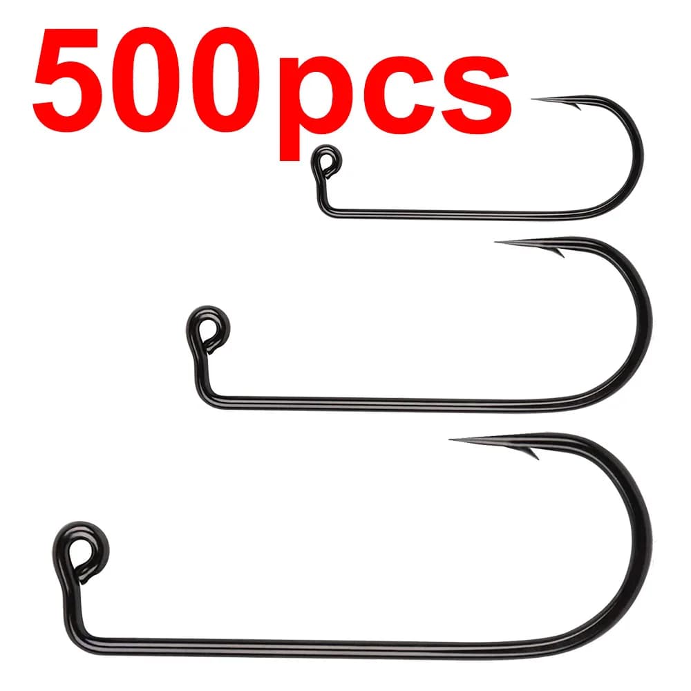 Hameçons Aberdeen 90 degrés 500 pièces - Forte résistance eau douce et eau salée tailles variées