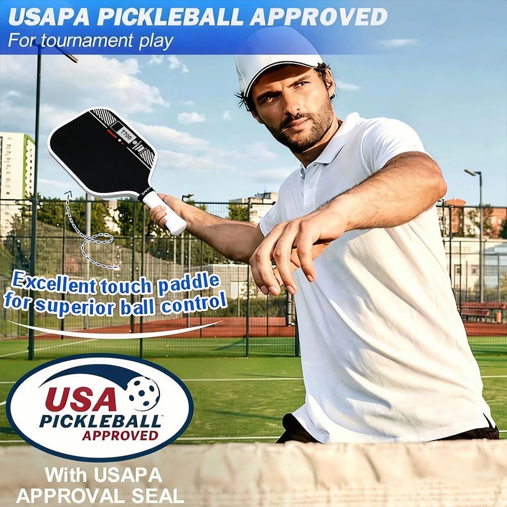Raquette pickleball carbone T700 16mm approuvée USAPA - Matériel pro pour pêcheurs sportifs