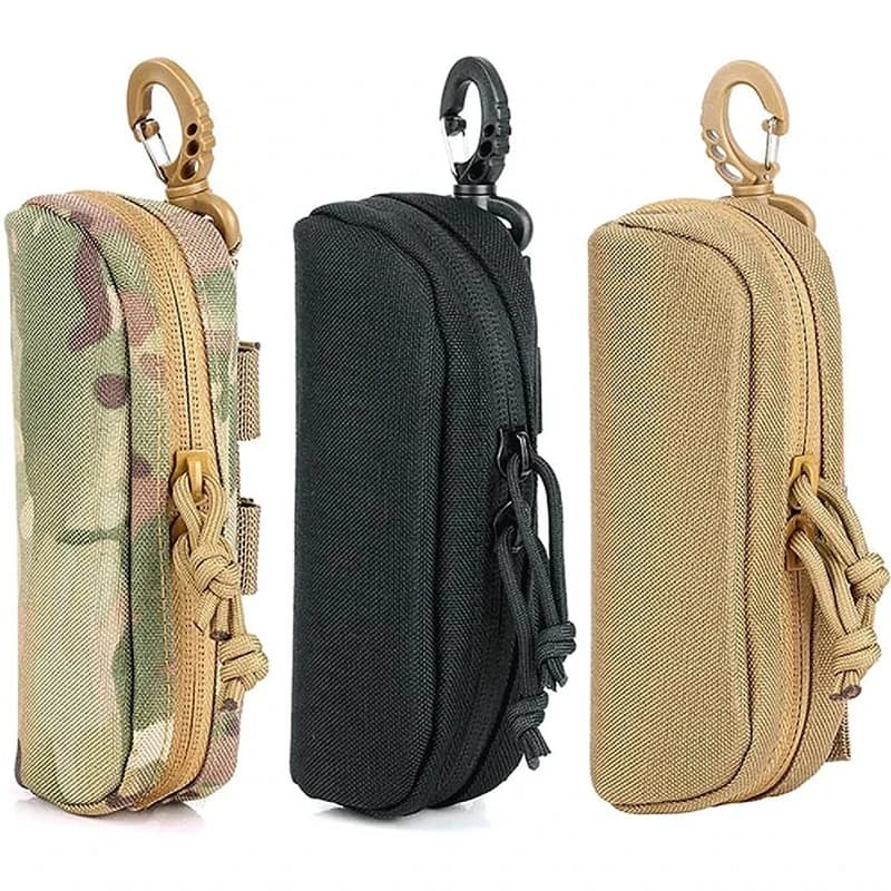 Étui MOLLE tactique 1000D pour lunettes de chasse pêche - protection anti-choc portable