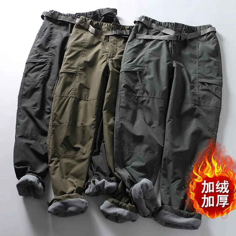 Pantalon cargo polaire hiver - Chaleur optimale pour pêche hivernale et sorties froides