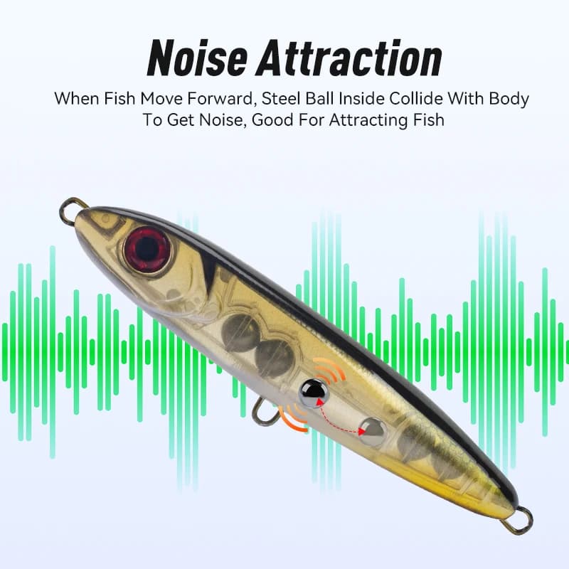 Leurre de pêche leurre dur Ministre Jack 105mm 23g pour bar, stickbait coulant et nageur efficace en mer