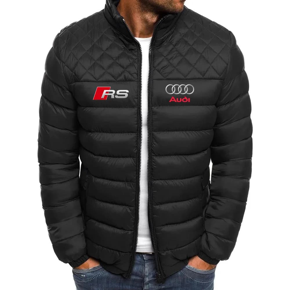 Veste chaude diamant pour pêche hivernale - Style streetwear avec fermeture chaîne - Homme