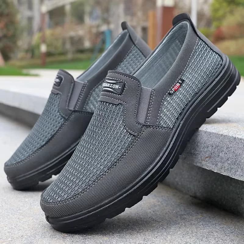 Chaussures de pêche homme printemps en toile avec semelle souple pour pêche confortable en étang