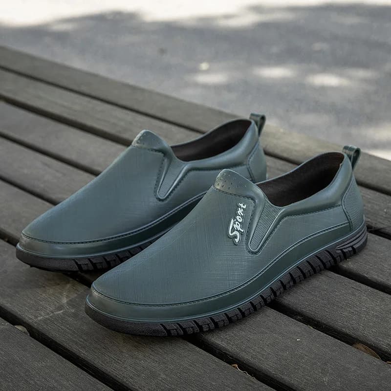 Bottes de pluie hiver 2024 cheville homme - Chaussures vadrouille souples imperméables antidérapantes mode