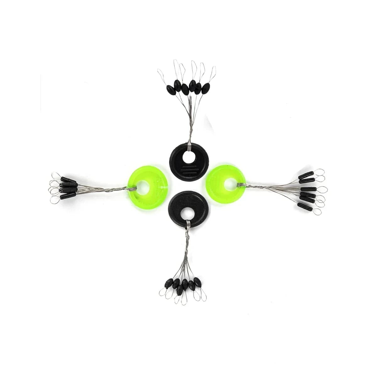 600 pièces stop float ovale en caoutchouc pour pêche à la mouche accessoires leurres spinner
