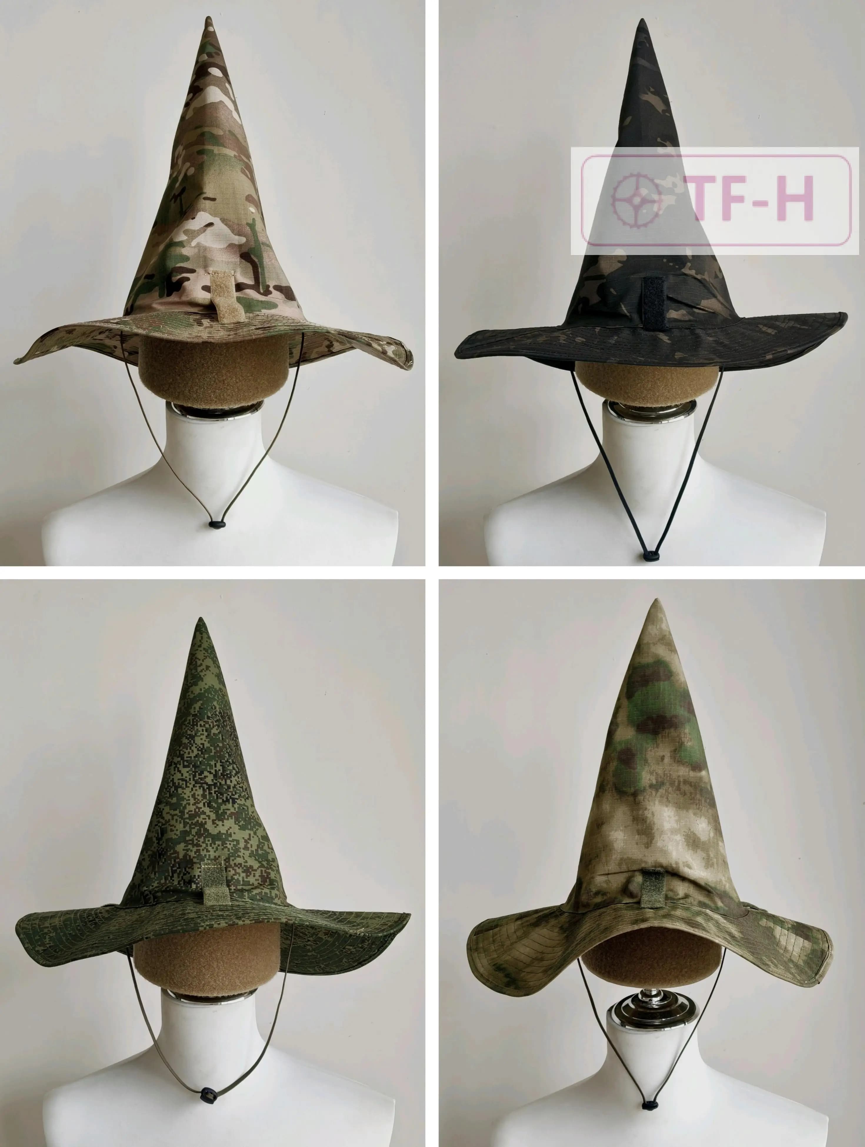 Chapeau Magicien Camouflage Tactique - Accessoire Cosplay Pêche Déguisement Halloween