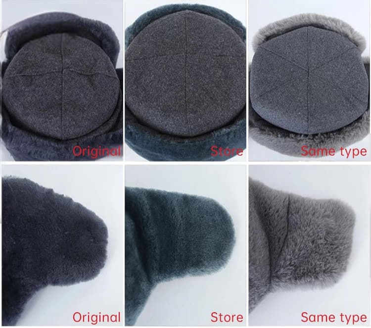 Casquette soviétique M69 étoile rouge - Chapeau hiver en cachemire pour pêche par grand froid